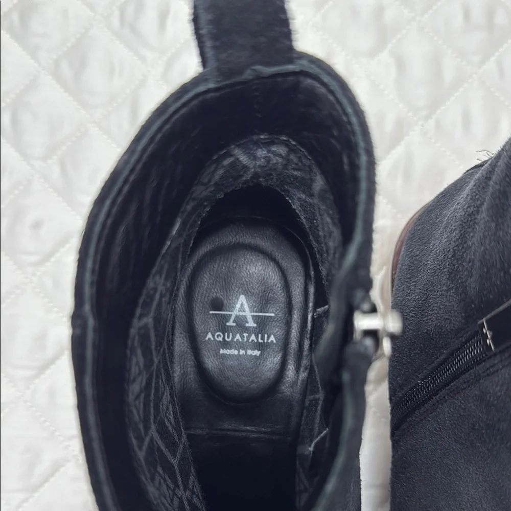AQUATALIA Black Suede Ankle Boots - Picture 2 of 6